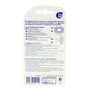 Dodie sucette anatomique 0-6 mois silicone 2 sucettes DODIE - Sucettes & Attaches