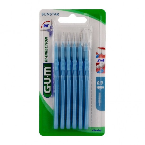 Gum brossettes interdentaires gum bidirection 0.9mm GUM - Brossettes Gum brossettes interdentaires gum bidirection 0.9mm GUM - Brossettes