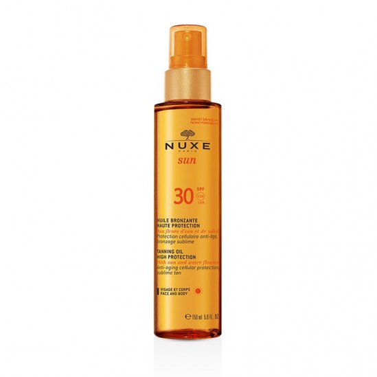 Nuxe Sun Huile Bronzante Visage et Corps SPF 30 150ml Nuxe Sun Huile Bronzante Visage et Corps SPF 30 150ml