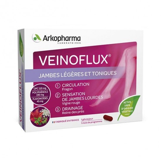 Arkopharma Veinoflux jambes légères et toniques 30 gélules Arkopharma Veinoflux jambes légères et toniques 30 gélules