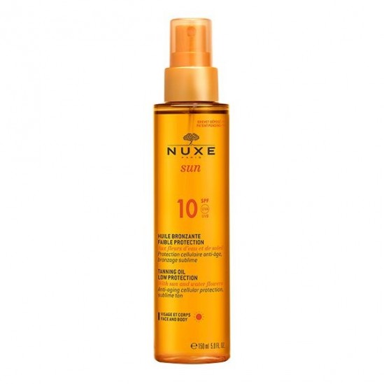 Nuxe Sun huile bronzante visage et corps SPF10 spray 150ml Nuxe Sun huile bronzante visage et corps SPF10 spray 150ml