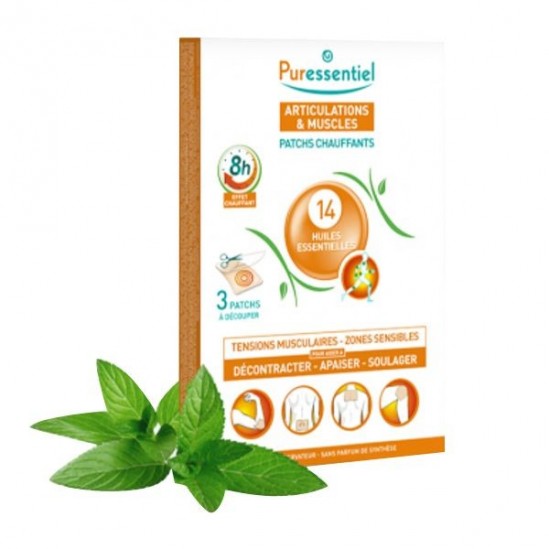 Puressentiel patch chauffant articulations et muscles x3 Puressentiel patch chauffant articulations et muscles x3