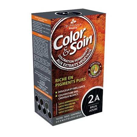 3 Chênes Color&Soin brune azuré coloration permanante 2A