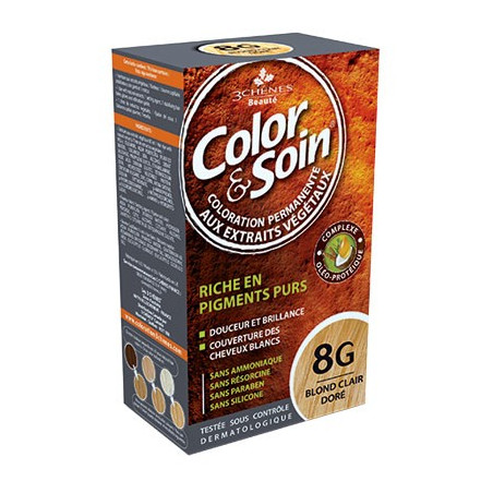 3 Chênes Color&Soin blond claire doré coloration permanante 8G