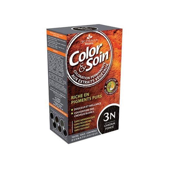 3 Chênes Color&Soin châtain foncé coloration permanente 3N 3 Chênes Color&Soin châtain foncé coloration permanente 3N