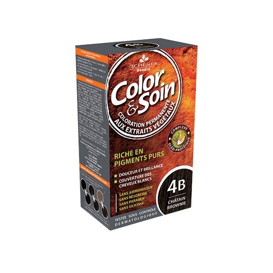 3 Chênes Color&Soin châtain brownie coloration permanente 4B 3 Chênes Color&Soin châtain brownie coloration permanente 4B