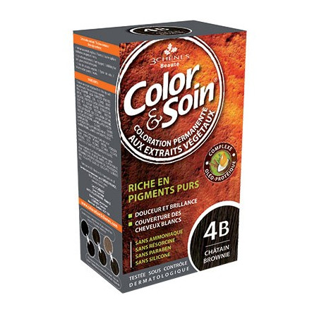 3 Chênes Color&Soin châtain brownie coloration permanente 4B