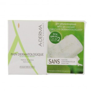 A-Derma pain dermatologique au lait d'avoine rhealba 2x100g A-DERMA - Peaux sèches