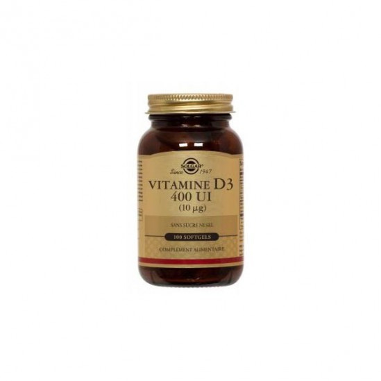 SOLGAR VIT D3 BTE 100 (400UI) GELULES SOLGAR VIT D3 BTE 100 (400UI) GELULES