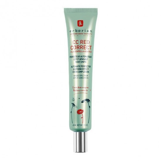 Erborian cc red correct à la centella asiatica crème anti rougeur 45ml Erborian cc red correct à la centella asiatica crème anti rougeur 45ml