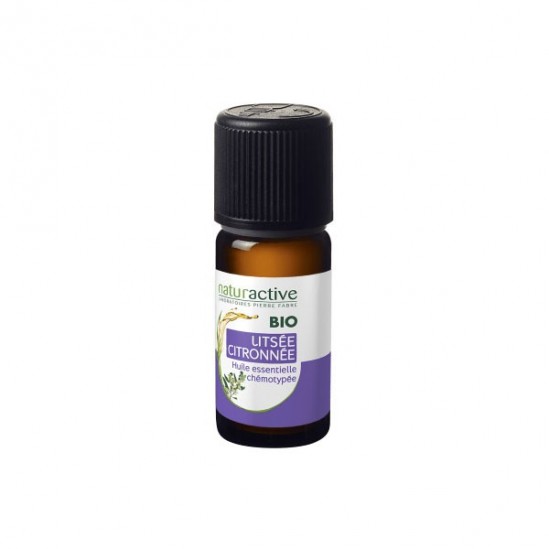 Naturactive litsée citronnée huile essentielle bio flacon 10ml Naturactive litsée citronnée huile essentielle bio flacon 10ml