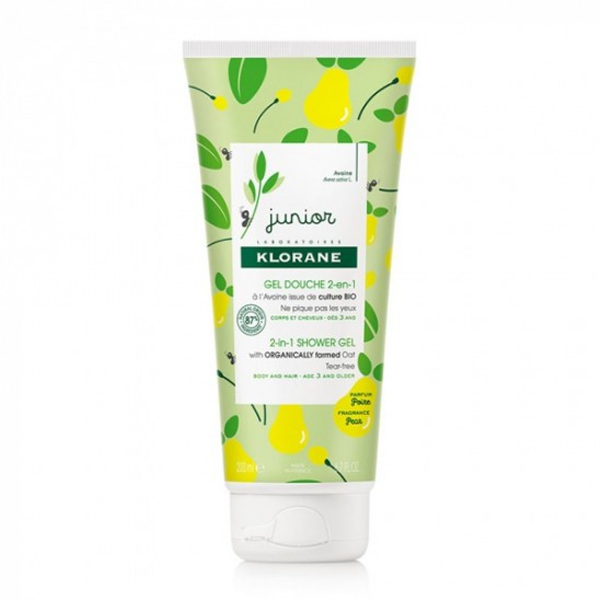 Klorane junior gel douche 2-en-1 poire corps et cheveux 200ml Klorane junior gel douche 2-en-1 poire corps et cheveux 200ml