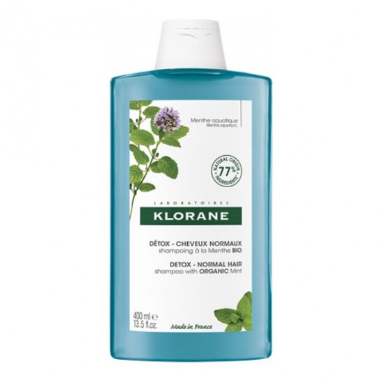Klorane détox shampoing à la menthe bio 400ml Klorane détox shampoing à la menthe bio 400ml