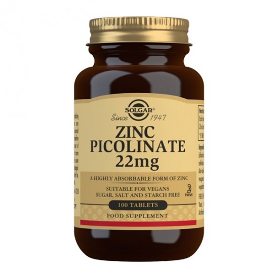 SOLGAR ZINC PICOLINATE 22MG SOLGAR ZINC PICOLINATE 22MG