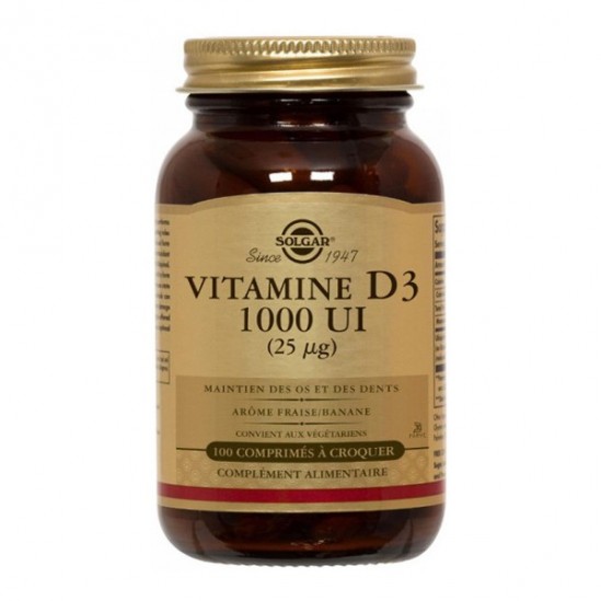 SOLGAR VITAMINE D3 A CROQUER SOLGAR VITAMINE D3 A CROQUER