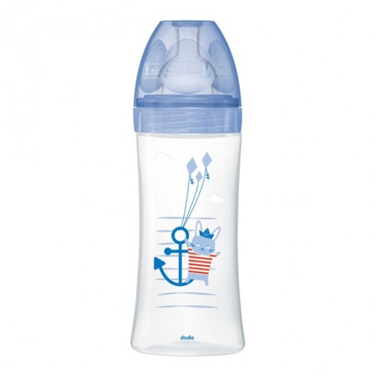 Dodie sensation+ biberon tétine plate débit rapide mer 330ml Dodie sensation+ biberon tétine plate débit rapide mer 330ml