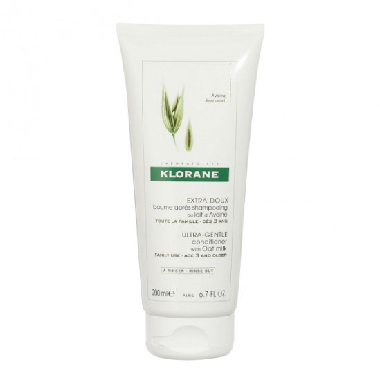 Klorane extra-doux baume après-shampooing au lait d'avoine 200ml Klorane extra-doux baume après-shampooing au lait d'avoine 200ml