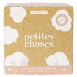 Les Petites Choses Serviettes Hygiéniques Jour Coton Bio 10 unités