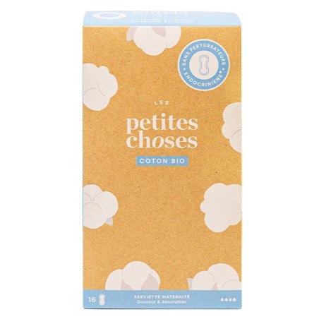 Les Petites Choses Serviettes Hygiéniques Maternité Coton Bio 16 unités