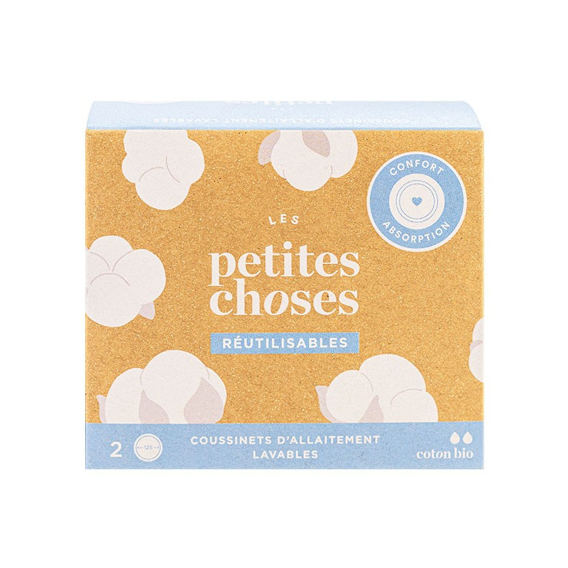 Les Petites Choses Coussinets d'Allaitement Lavables Coton Bio 2 unités Les Petites Choses Coussinets d'Allaitement Lavables Coton Bio 2 unités
