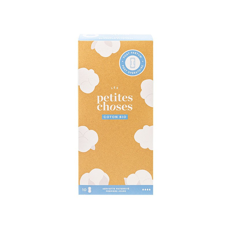 Les Petites Choses Serviettes Hygiéniques Maternité Post Partum Coton Bio 10 unités Les Petites Choses Serviettes Hygiéniques Maternité Post Partum Coton Bio 10 unités