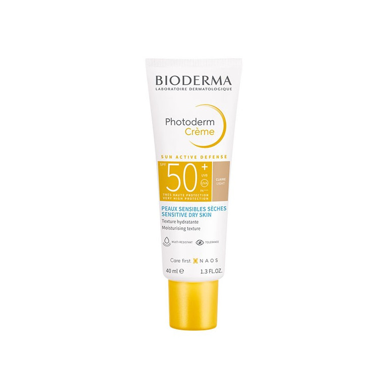 Bioderma Photoderm Max Crème Solaire Teintée Peaux Sensibles Sèches SPF50+ 40ml