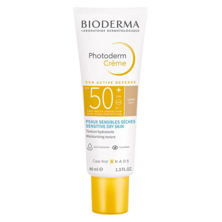 Bioderma Photoderm Max Crème Solaire Teintée Peaux Sensibles Sèches SPF50+ 40ml