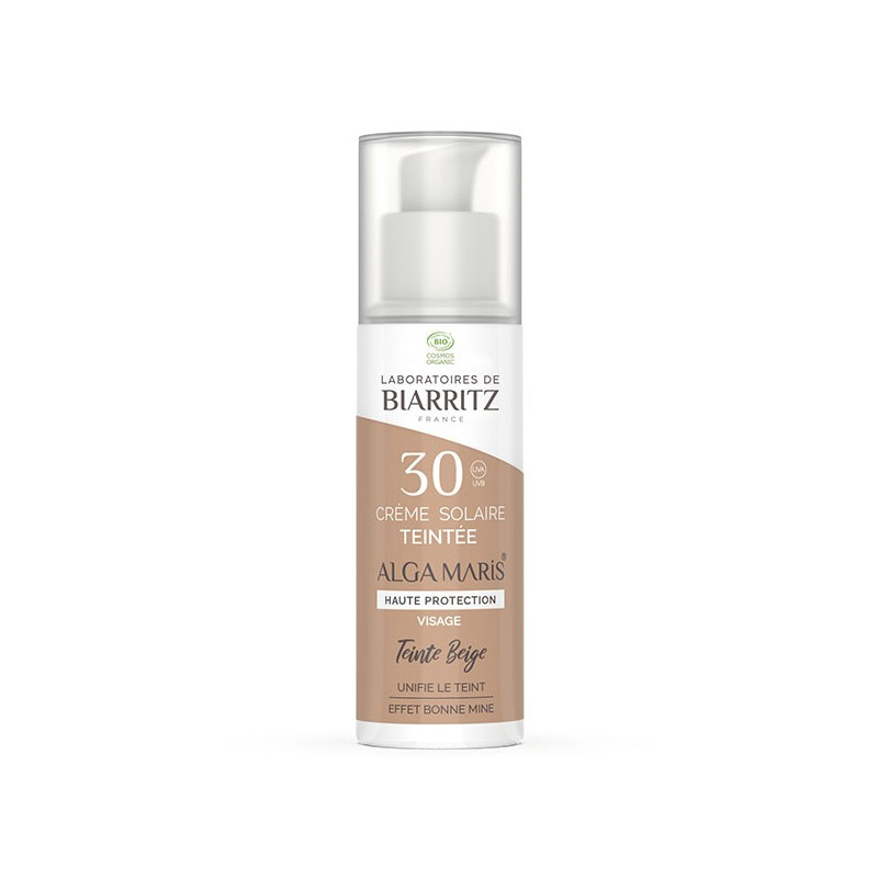 Laboratoires de Biarritz Soins Solaires Crème Visage SPF30 Bio Beige 50ml Laboratoires de Biarritz Soins Solaires Crème Visage SPF30 Bio Beige 50ml