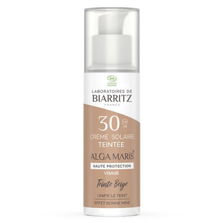 Laboratoires de Biarritz Soins Solaires Crème Visage SPF30 Bio Beige 50ml