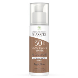 Laboratoires de Biarritz Soins Solaires Crème Visage SPF30 Bio Dorée 50ml