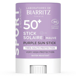 Laboratoires de Biarritz Soins Solaires Stick SPF50+ Bio Mauve 12g