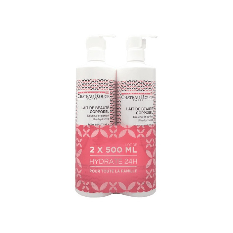 Château Rouge Lait de Beauté Corporel Ultra Hydratant 2 x 500ml Château Rouge Lait de Beauté Corporel Ultra Hydratant 2 x 500ml
