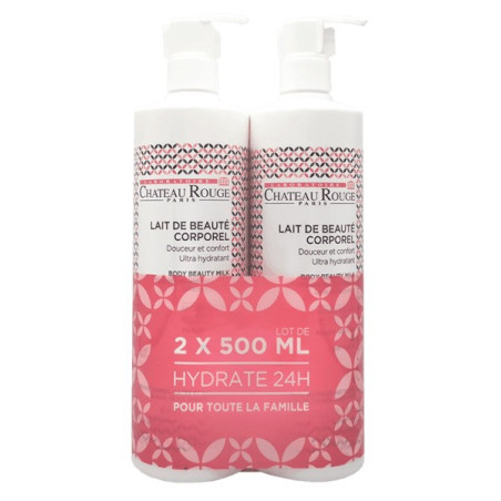 Château Rouge Lait de Beauté Corporel Ultra Hydratant 2 x 500ml