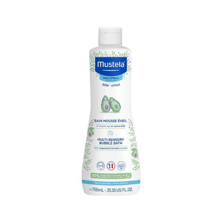 Mustela bain mousse eveil à l'avocat bio 750ml
