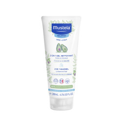 Mustela gel nettoyant 2 en 1 à l'avocat bio 200ml