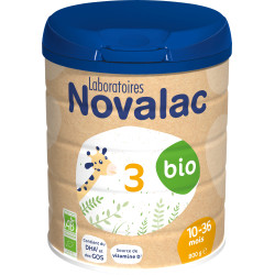 Novalac Lait de Croissance 3ème Âge Bio 800g