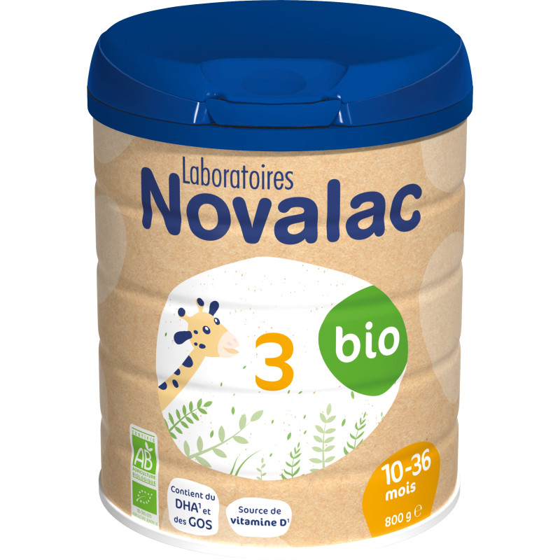 Novalac Lait de Croissance 3ème Âge Bio 800g Novalac Lait de Croissance 3ème Âge Bio 800g