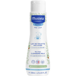 Mustela lait de toilette sans rinçage à l'avocat bio 200ml
