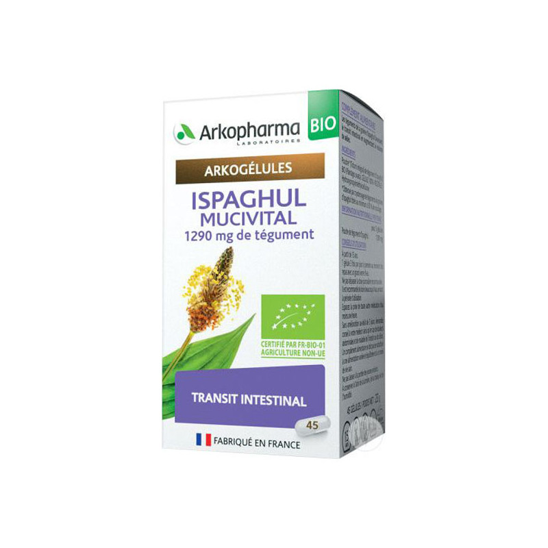 Arkopharma Arkogélules Ispaghul Mucivital Bio 45 gélules Arkopharma Arkogélules Ispaghul Mucivital Bio 45 gélules