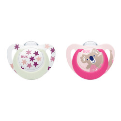 Nuk starlight 2 sucettes...