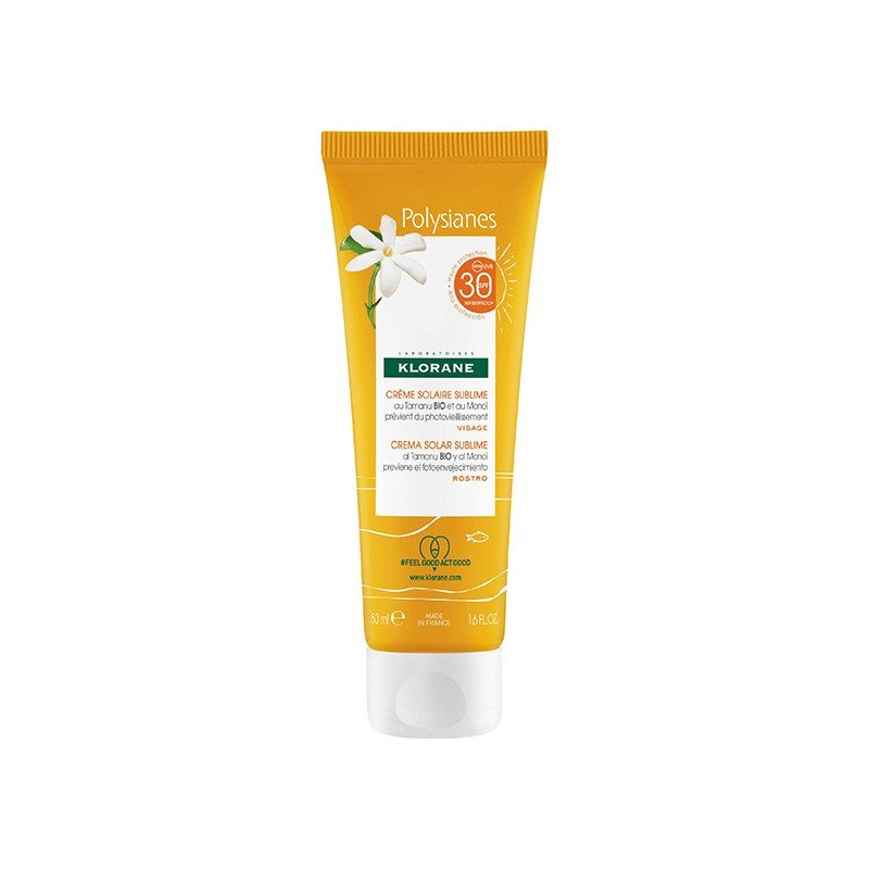 Klorane Monoï & Tamanu Crème Solaire Sublime Visage SPF30 50ml Klorane Monoï & Tamanu Crème Solaire Sublime Visage SPF30 50ml