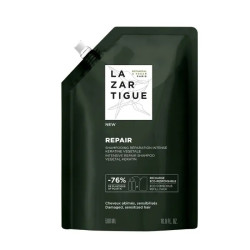 Lazartigue Repair Eco-Recharge Shampoing Réparation Intense Cheveux Abîmés, Sensibilisés 500ml