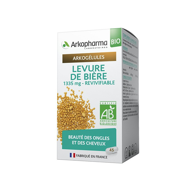 Arkopharma arkogélules levure de bière bio 45 gélules Arkopharma arkogélules levure de bière bio 45 gélules