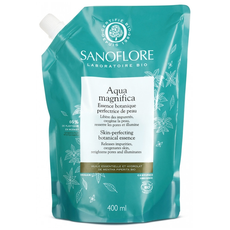 Sanoflore aqua magnifica formulation vegan recharge 400ml Sanoflore aqua magnifica formulation vegan recharge 400ml