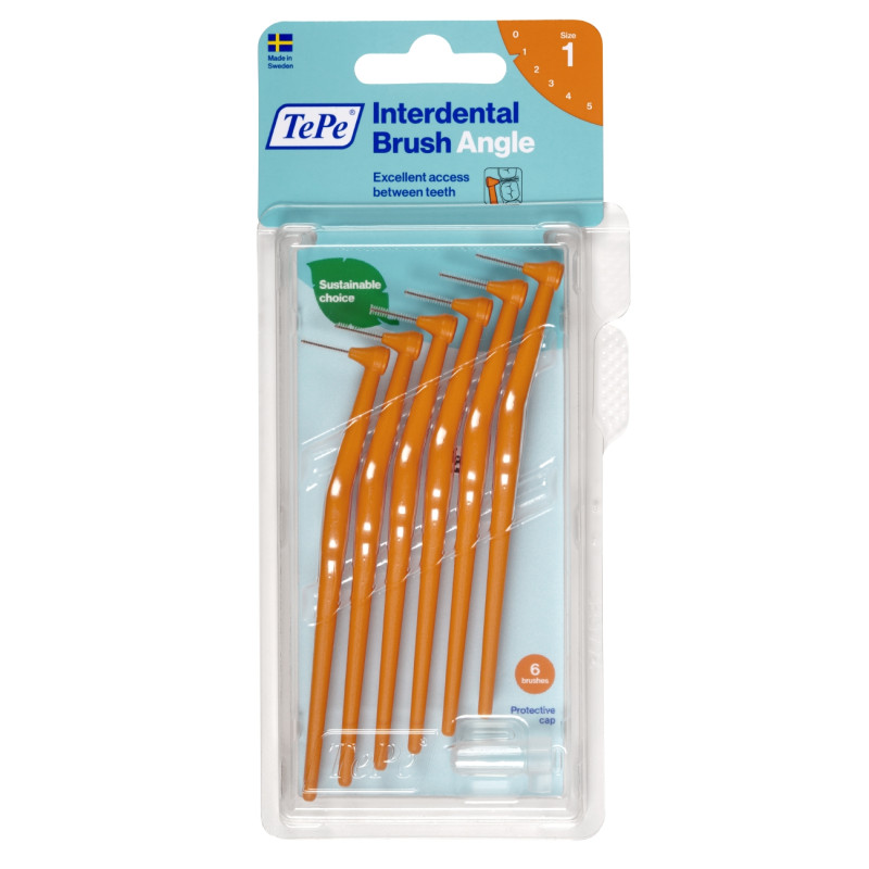 TePe Brossette Interdentaire Angle Eco-Responsable 0,45mm 6 unités TePe Brossette Interdentaire Angle Eco-Responsable 0,45mm 6 unités
