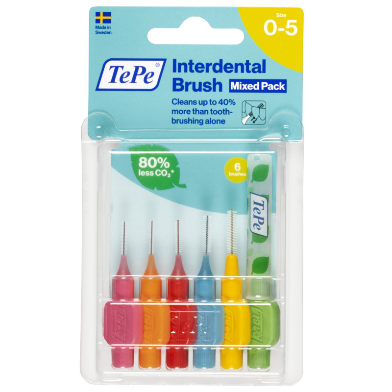 TePe Brossettes Interdentaires Eco-Responsable Assortiment 6 unités TePe Brossettes Interdentaires Eco-Responsable Assortiment 6 unités