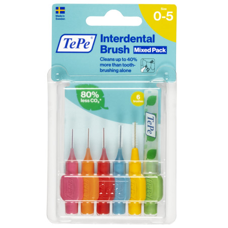 TePe Brossettes Interdentaires Eco-Responsable Assortiment 6 unités