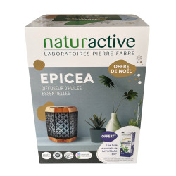 Naturactive Coffret Noël Diffuseur d'Huiles Essentielles Epicéa + Huile Essentielle Ravintsara Offerte