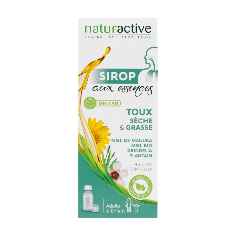 Naturactive Sirop Aux Essences Toux Sèche & Grasse 120 ml Naturactive Sirop Aux Essences Toux Sèche & Grasse 120 ml