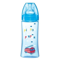 Dodie initiation+ biberon tétine 3vitesses débit 3 +6mois bleu 330ml